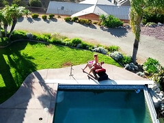 Amateur, Sexo duro, Al aire libre, Piscina, Coño, Adolescente