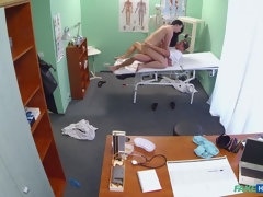 Mamada, Corrida, Médico, Estilo perrito, Enfermera, Coño, Uniforme, Voyeur