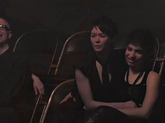 Suspension bondage sub spoiled in public by master n domina