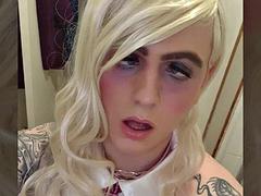 アナル, デカチン, フェラチオ, イギリス人, 女装男装, 顔射, シーメール, フェラする