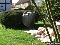 Schönheit, Blondine, Blasen, Handjob, Milf, Mutti, Realität, Stiefmutter