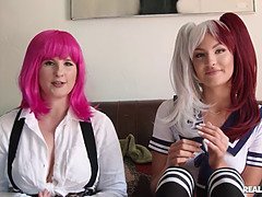 デカパイ, クリトリス, チン, ハードコア, キス, なめる, オマンコ, 剃毛