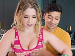 Cute couple fucks their ebony bestie in a hot threesome