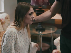 ブロンド, フェラチオ, イマラチオ, 彼女, 毛深い, 自然山雀, 小柄, 三人