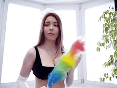 美女, デカ尻, デカパイ, 巨乳な, メイド, 自然山雀, 赤毛, 一人