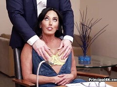 ハードコア, 下着, 熟年, 淫乱熟女, オフィス, オマンコ, スパイ, 教師