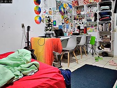 素人, デカパイ, 茶髪の, 大学生, カップル, 乳首, シャワー, 妻