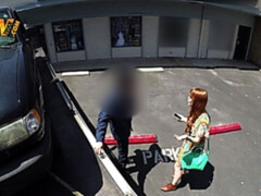 Sucer une bite, Voiture, En levrette, Seins naturels, Rousse roux, Maigrichonne, Adolescente, Nénés