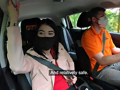Teen fucked in car banged outdoor by driving instructor