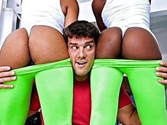 18, デカチン, バック, 黒人, 女 人男 人, 異人種間, ティーン, オッパイの