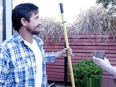 巨乳な, チン, バック, ハードコア, 天然, アウトドア, ティーン, 三人