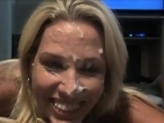 Enthousiasteling, Blond, Sperma shot, Sperma in gezicht, Moeder die ik wil neuken, Webcamera