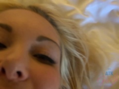 Blonde, Sucer une bite, Petite amie, Orgasme, Pov, Chatte, Rasée, Nénés
