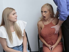 Enthousiasteling, Blond, Moeder die ik wil neuken, Kantoor, Realiteit, Tiener, Trio, Bekijker