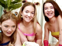 ズームショット, 乱交, 手コキする, Hd, オーガズム, パーティ, ロシア人, ティーン