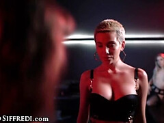 デカパイ, 毛深い, レズビアン, なめる, 下着, オマンコ, ロシア人, おもちゃ