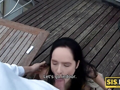 Mamada, Hermano, Sexo duro, Al aire libre, Realidad, Ruso, Fumando, Adolescente