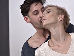 フェラチオ, イく瞬間, 顔射, 手コキする, キス, 熟年, ガリガリ, タトゥー
