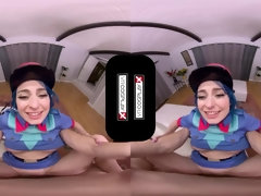 3 dimensionaal, Grote mammen, Pijpbeurt, Bruinharig, Hardcore, Hd, Gezichtspunt, Bekijker