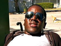 Nubian stud picked up and fucked in public outdoor