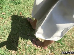 Cute Redhead Sucks Big Dick In Public