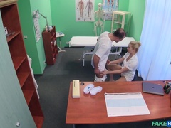 Amateur, Mamada, Corrida, Médico, Estilo perrito, Enfermera, Oficina, Uniforme