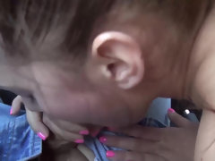 素人, 車, カップル, ハンガリー人, アウトドア, ハメ撮り, オマンコ, ティーン