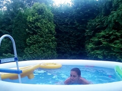 Enthousiasteling, Stel, Naakt, Buiten, Biljart, Openbaar, Douche, Bekijker