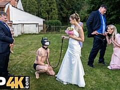 Novia, Checa, Fetiche, Sexo duro, Al aire libre, Público, Boda, Extraño