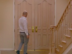 アナル, フェラチオ, 茶髪の, 大学生, 馬乗り, 魅力的, スパンキング, 生徒