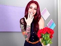 Fake-boobed redhead mom Monique Alexander screwed by a pretty long dick