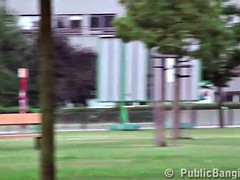 Cute teen Alexis Crystal AKA Anouk PUBLIC street gangbang