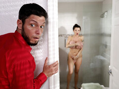 Slaapkamer, Grote mammen, Bruinharig, Hardcore, Douche, Spion, Tatoeage, Tietenklus