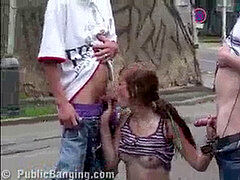 Sucer une bite, Voiture, Orgie, Public, Chatte, Adolescente