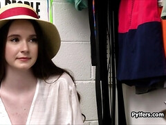 Tiny bikini big tit gags on dick on vacation