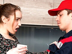 Grote kont, Bruinharig, Hondjeshouding, Keuken, Likken, Kut duiken, Tiener, Tieten likken