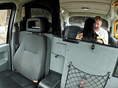 Spicy brunette Lagy Gang gets sodomized in the car
