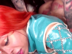 Arsch, Grosser arsch, Blasen, Spermaladung, Handjob, Hd, Rotschopf, Titten