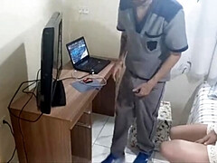 カップル, 中出し, 露出狂, ヒール, ラティーナ, 赤毛, ティーン, ユニフォーム