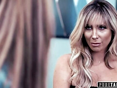 ブロンド, ヨーロピアン, レズビアン, なめる, 淫乱熟女, オマンコ