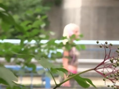 Rubia, Club, Europeo, Masturbación, Al aire libre, Público, Afeitado, Voyeur