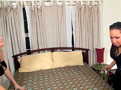 ブロンド, フェラチオ, シーメール, フェラする