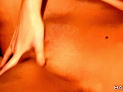 Culo, Rubia, Lesbiana, Masaje, Tetas naturales, Aceite, Perforación, Coño