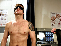 Blonde, Médecin, Gants, Infirmière, Bureau, Huilée, Jarretelles, Tatouage