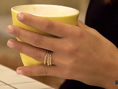 お尻, フェラチオ, 茶髪の, フェティッシュ, シゴき, 淫乱熟女, 義母, オッパイの