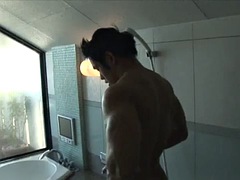 アナル, アジア人, フィストファック, ゲイ, 手コキする, 日本人, 筋肉, 三人