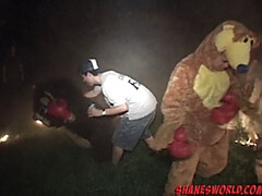 18, ブロンド, 大学生, Hd, キス, パーティ, 生徒, おもちゃ