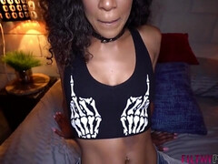 Gros cul, Gros seins, Noire, Brunette brune, Queue, Hard, Interracial, Pov