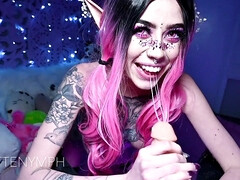 Elf’s Solo POV Dildo Play in Fetish Lingerie Heat