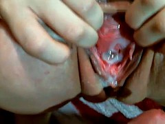 Amateur Readhead Creampie pussy drip More at webcamXZ.com